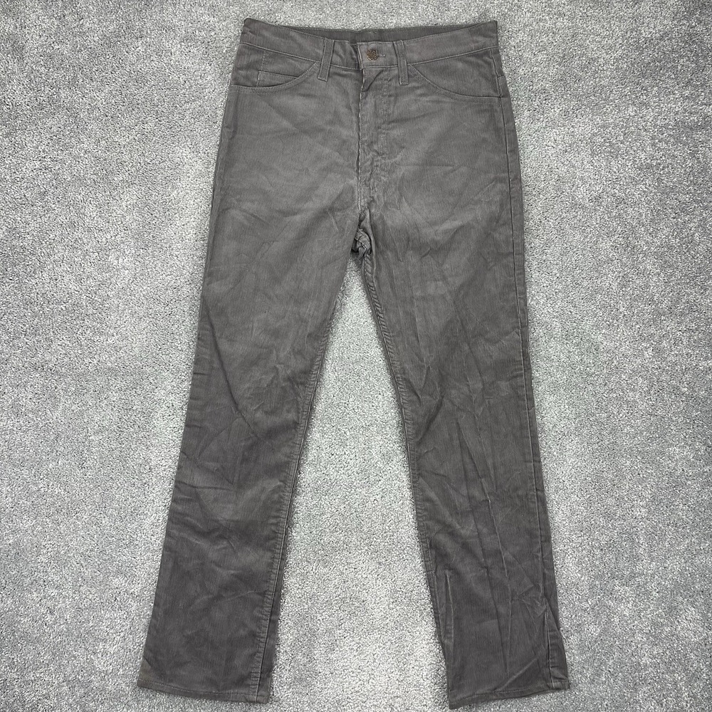 Vintage Montgomery Ward Pants Mens 32x30 Gray Corduroy Made In USA New